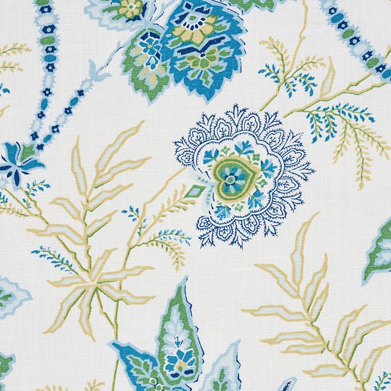 Schumacher Emperor'S Vine Peacock Fabric