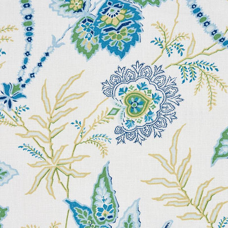 Schumacher Emperor'S Vine Peacock Fabric