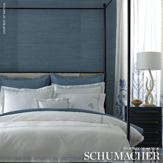 Schumacher Iznik Sheer Blue Fabric