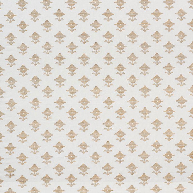 Schumacher Rubia Embroidery Ivory Fabric
