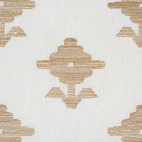Schumacher Rubia Embroidery Ivory Fabric