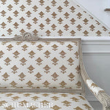 Schumacher Rubia Embroidery Ivory Fabric