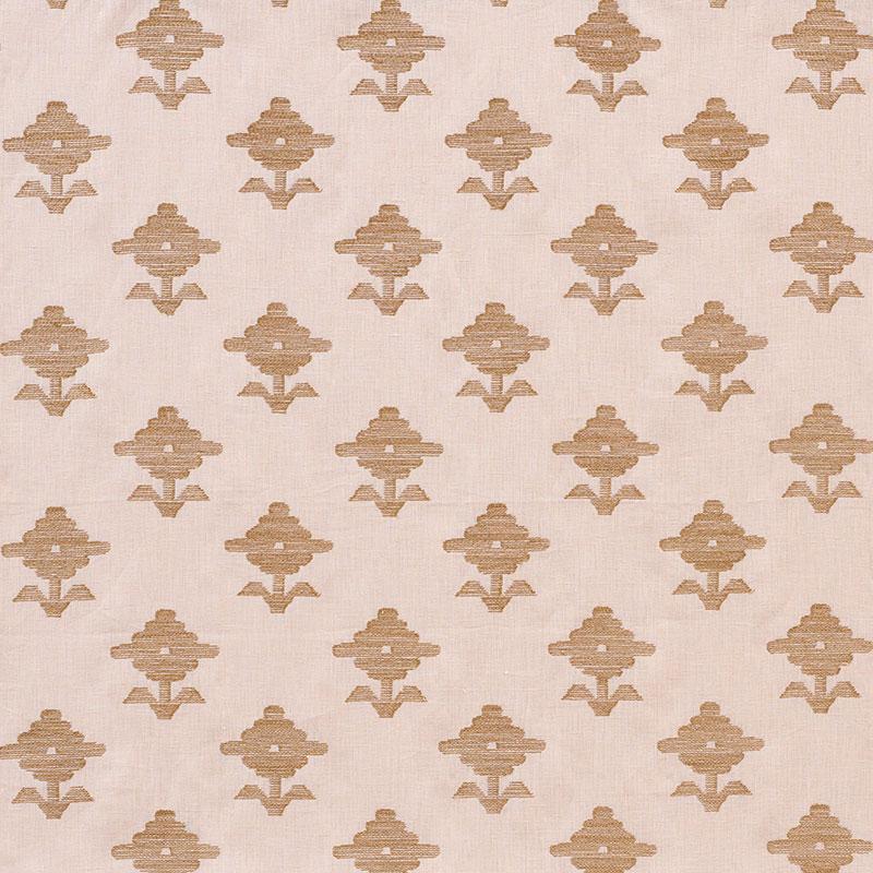 Schumacher Rubia Embroidery Blush Fabric
