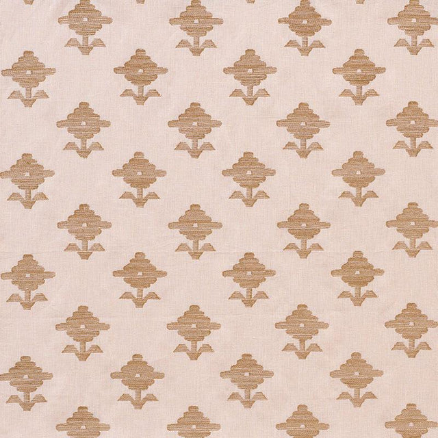 Schumacher Rubia Embroidery Blush Fabric