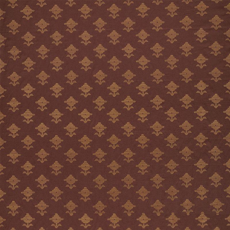 Schumacher Rubia Embroidery Umber Fabric