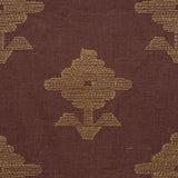 Schumacher Rubia Embroidery Umber Fabric