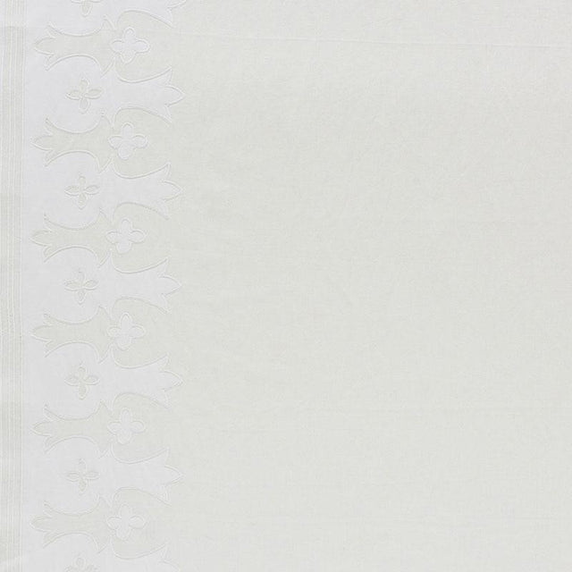 Schumacher Bergama Appliqu White & Ivory Fabric