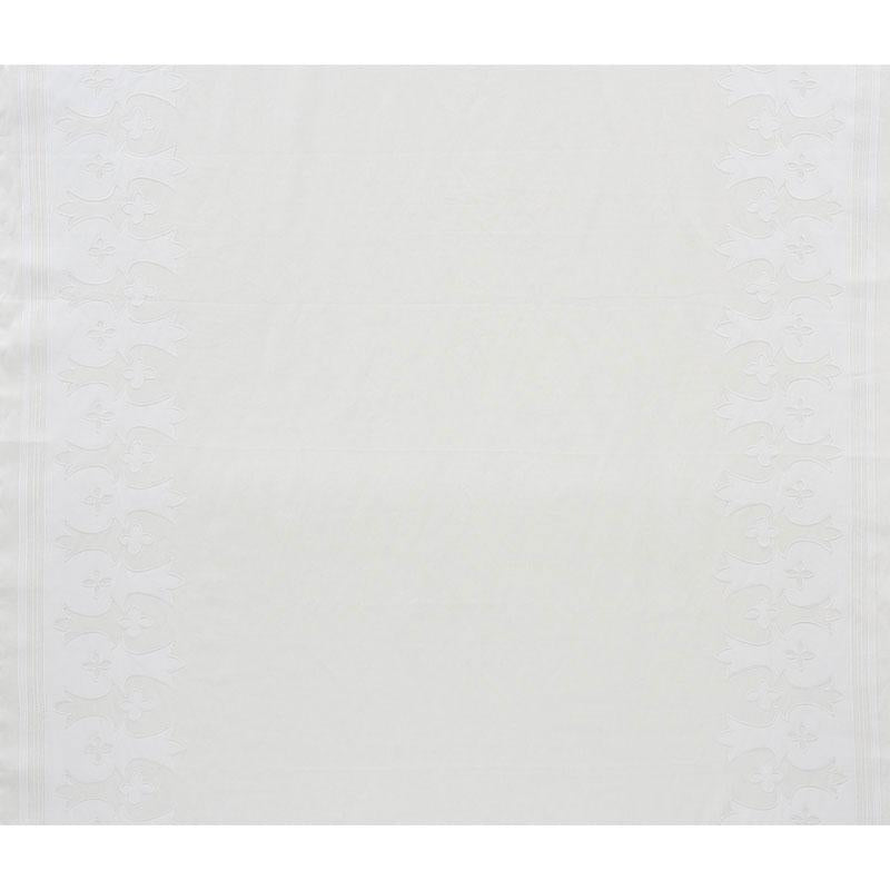 Schumacher Bergama Appliqu White & Ivory Fabric
