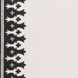 Schumacher Bergama Appliqu Carbon & Ivory Fabric