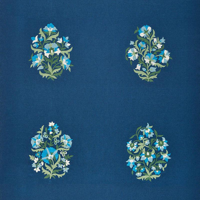 Schumacher Antalya Medallion Embroidery Aegean Fabric