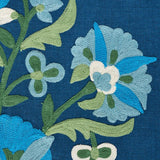 Schumacher Antalya Medallion Embroidery Aegean Fabric