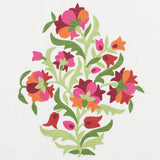 Schumacher Antalya Medallion Embroidery Garnet Fabric