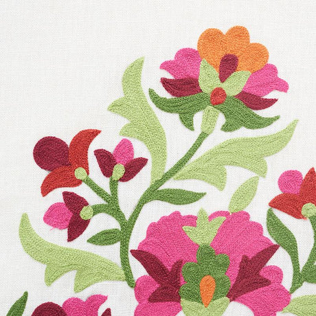 Schumacher Antalya Medallion Embroidery Garnet Fabric