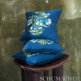 Schumacher Antalya Medallion Embroidery Garnet Fabric