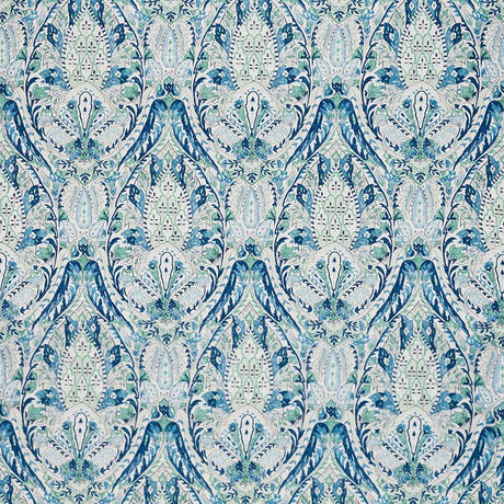 Schumacher Layla Paisley Blue & Green Fabric