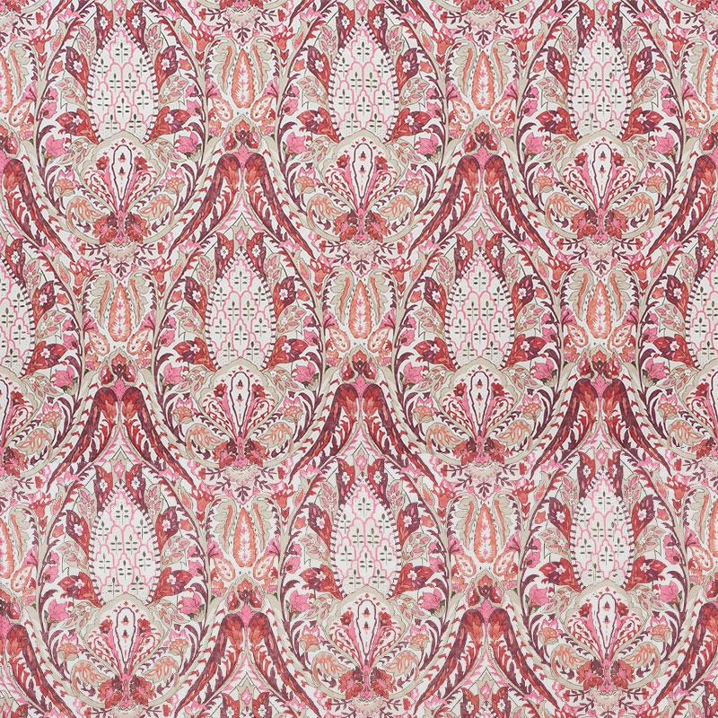 Schumacher Layla Paisley Plum & Pink Fabric