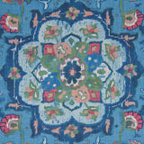 Schumacher Jahanara Carpet Peacock Fabric