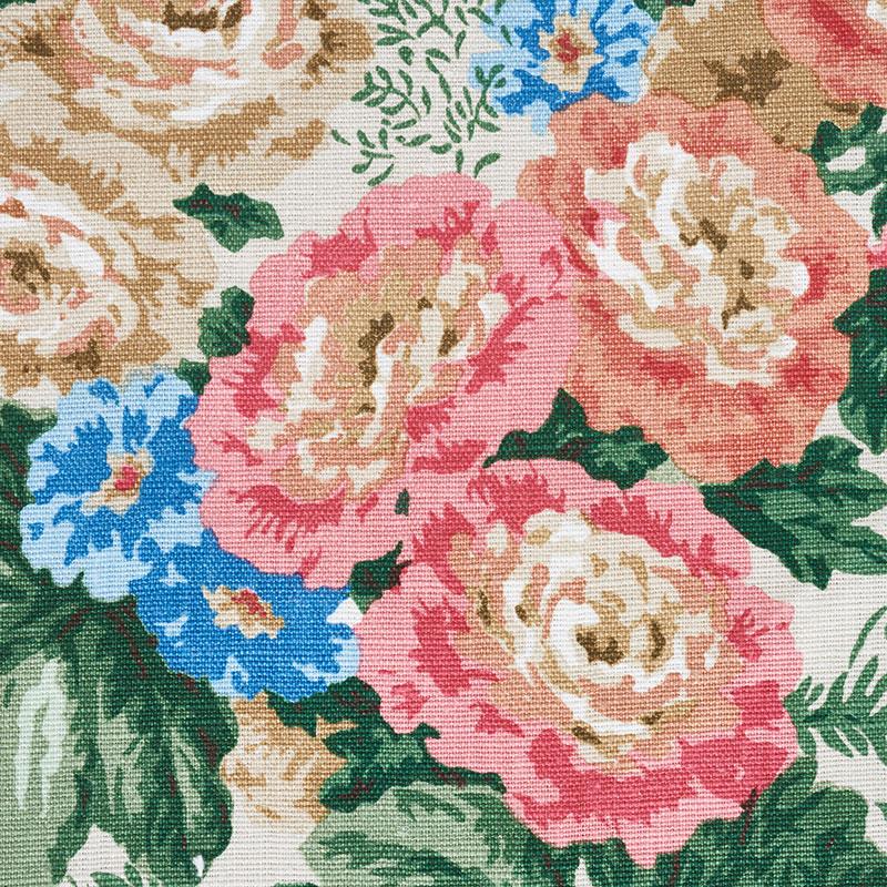 Schumacher Wycombe Park Red & Blue Fabric