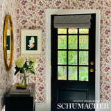 Schumacher Emperor'S Vine Aubergine Wallpaper
