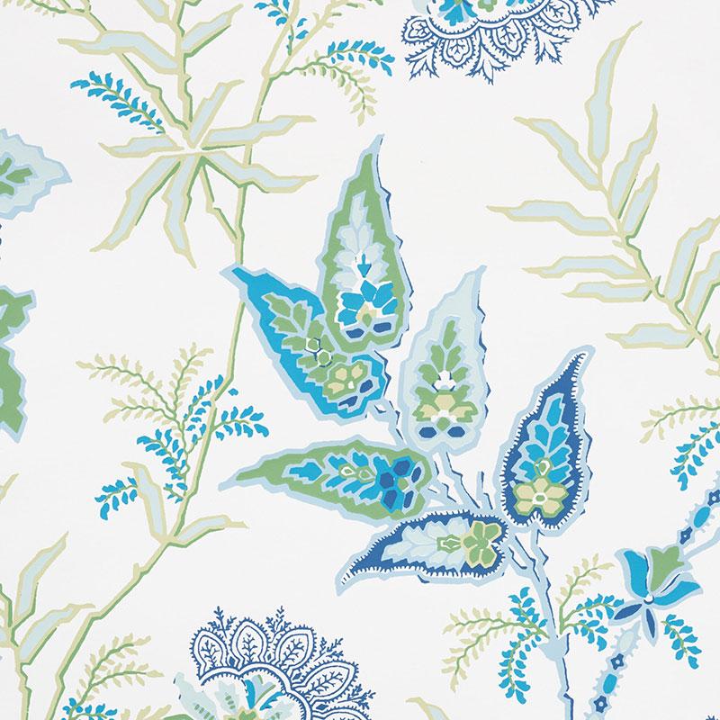 Schumacher Emperor'S Vine Peacock Wallpaper