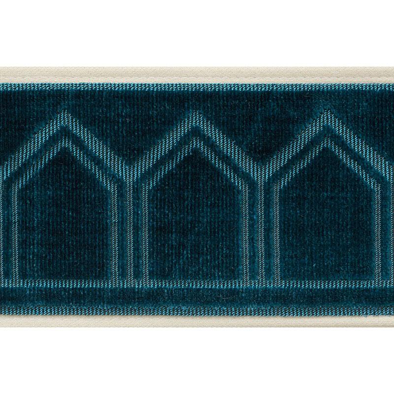Schumacher Peacock Vizier Velvet Tape