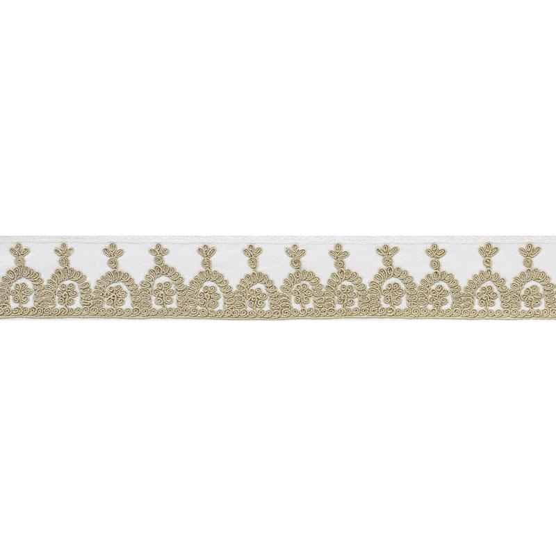 Schumacher Ivory Noelia Embroidered Tape