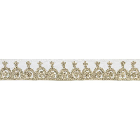 Schumacher Ivory Noelia Embroidered Tape
