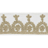 Schumacher Ivory Noelia Embroidered Tape