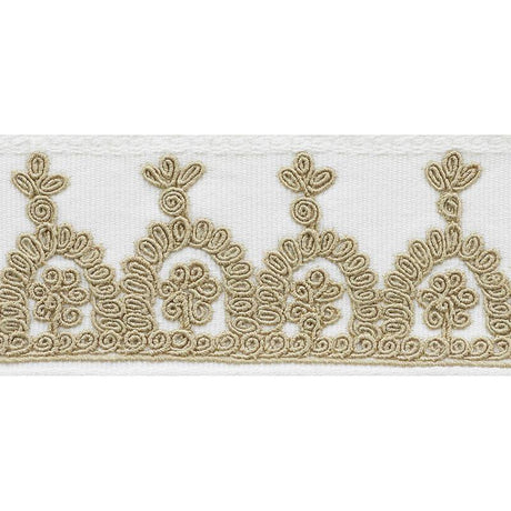 Schumacher Ivory Noelia Embroidered Tape