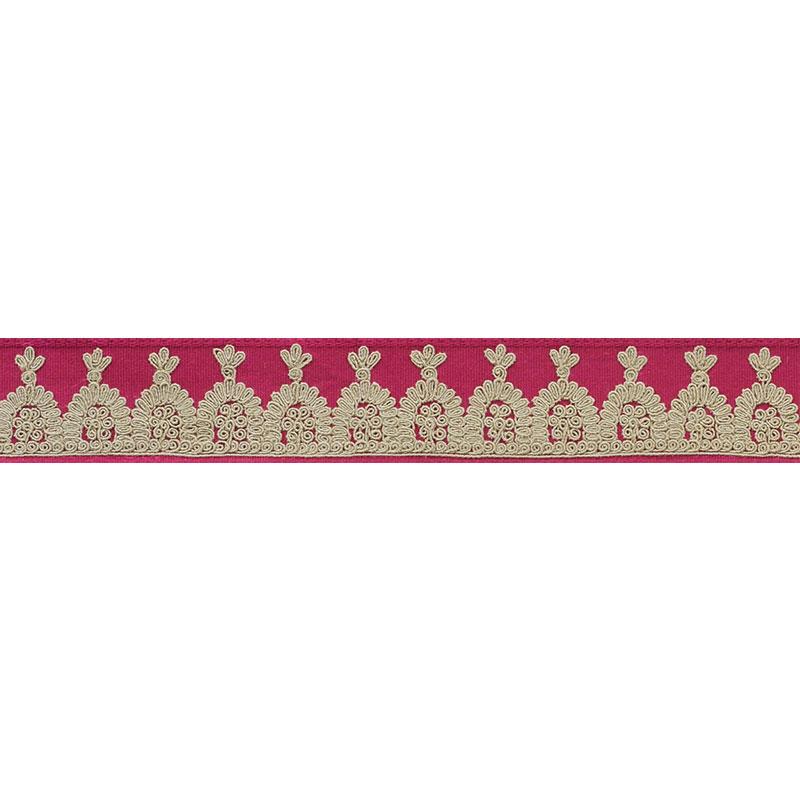 Schumacher Garnet Noelia Embroidered Tape