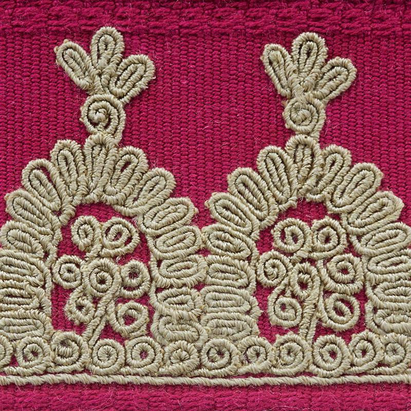 Schumacher Garnet Noelia Embroidered Tape