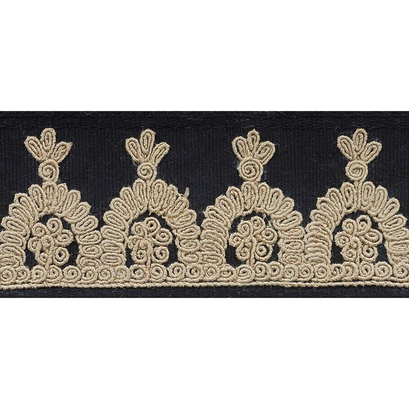 Schumacher Onyx Noelia Embroidered Tape