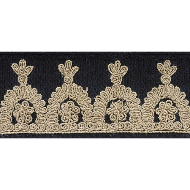 Schumacher Onyx Noelia Embroidered Tape