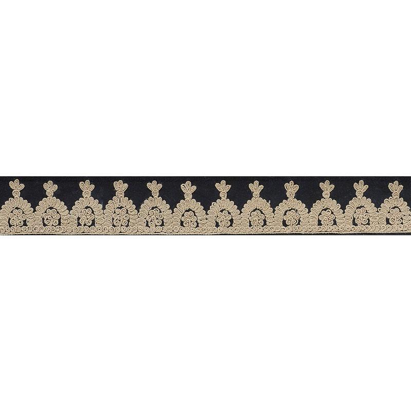Schumacher Onyx Noelia Embroidered Tape