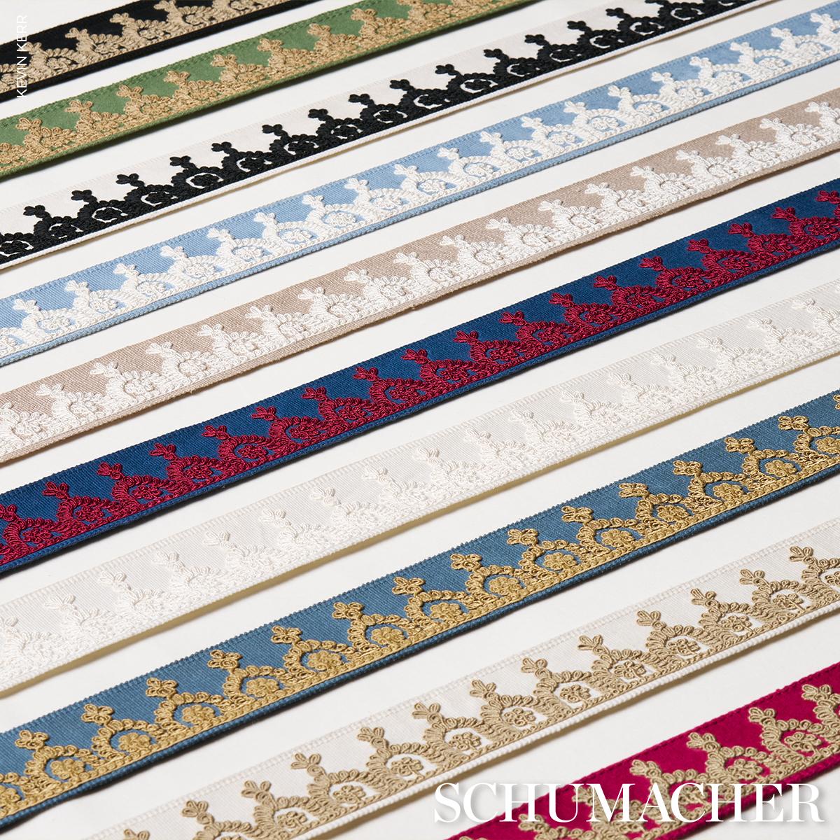 Schumacher Onyx Noelia Embroidered Tape