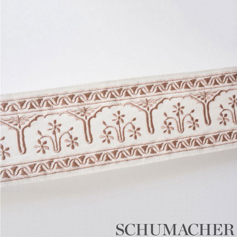 Schumacher Nikola Tape Blush Trim