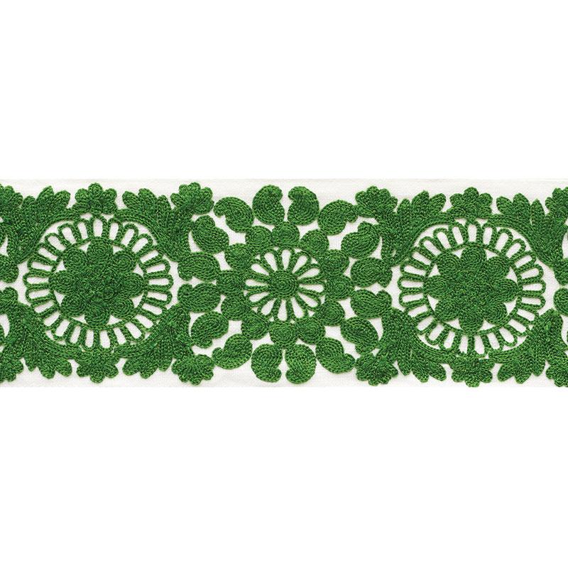 Schumacher Joelle Tape Green Trim