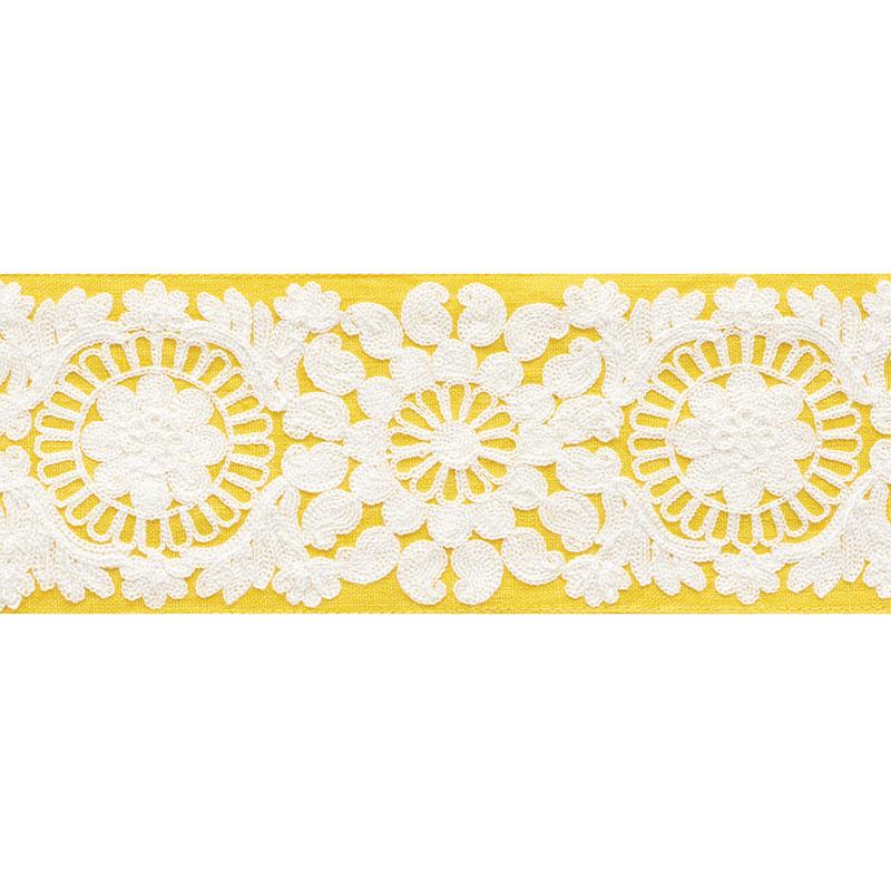 Schumacher Joelle Tape Yellow Trim