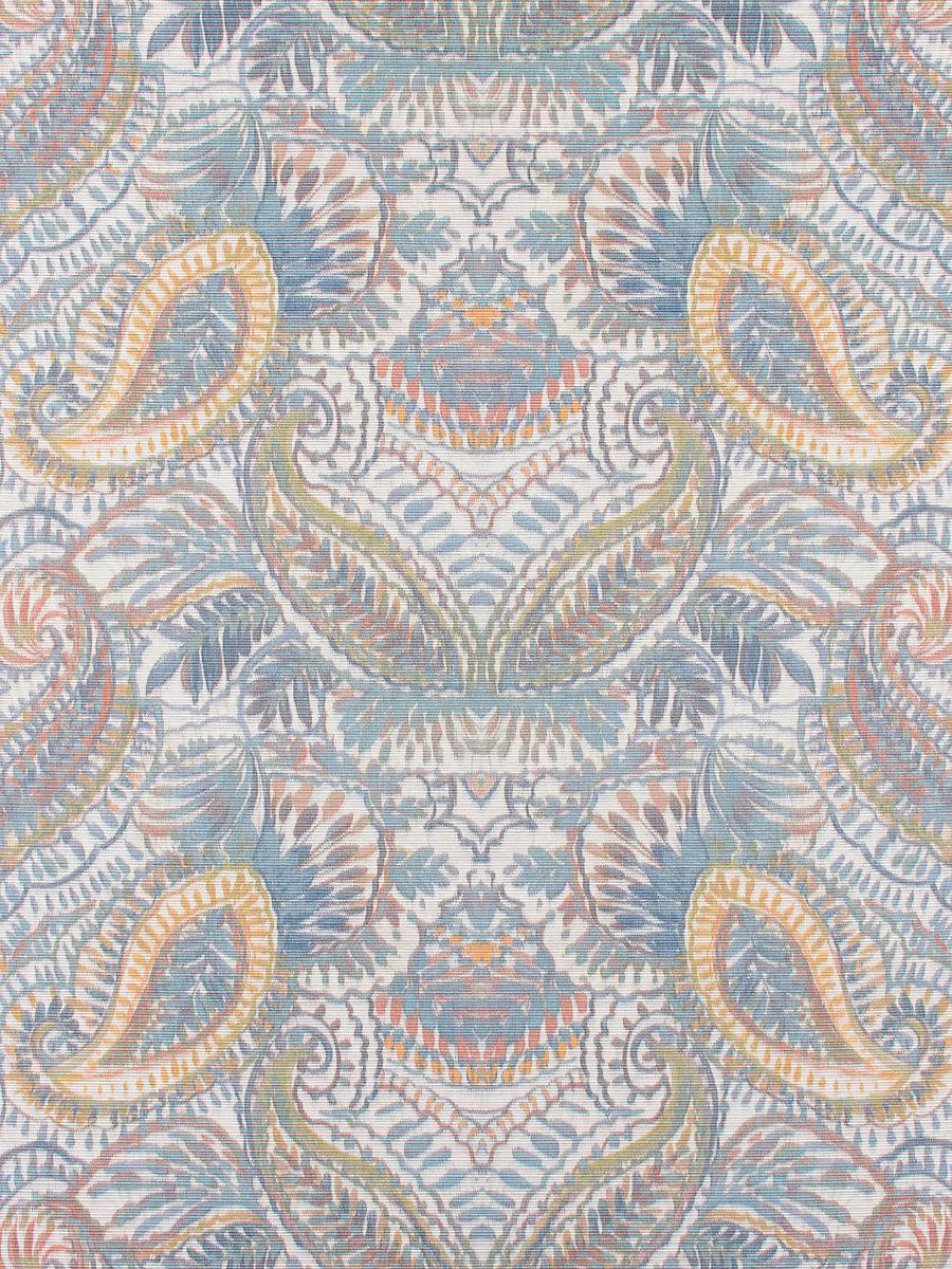 Scalamandre Indra Slate Blue/Multi Fabric