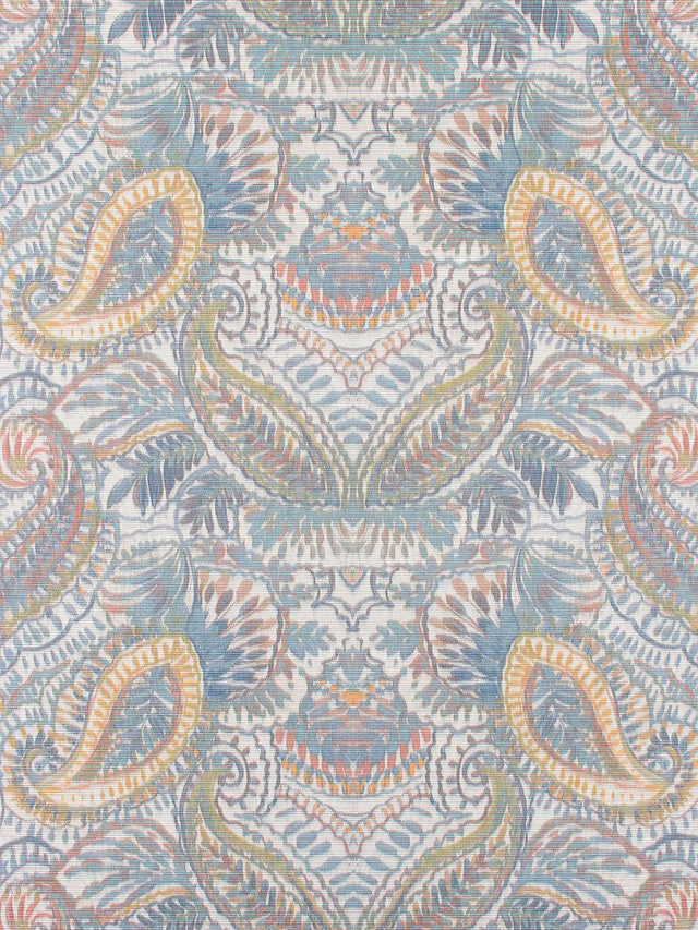 Scalamandre Indra Slate Blue/Multi Fabric
