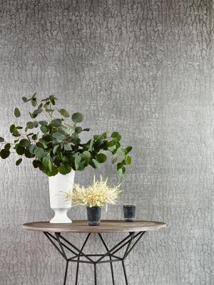 Scalamandre Rainshadow Silver Wallpaper
