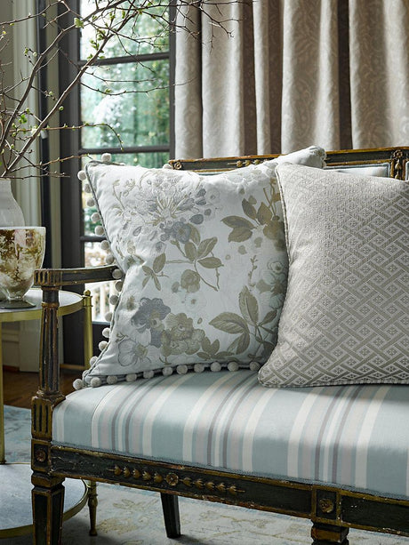 Scalamandre Antonella Lampas Grey Garden Fabric