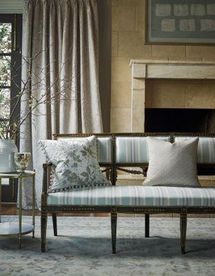 Scalamandre Antonella Lampas Grey Garden Fabric