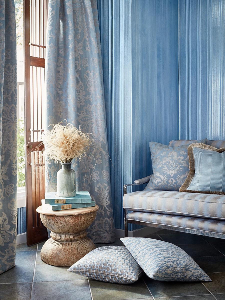 Scalamandre Pacific Stripe Taupe & Silver Wallpaper