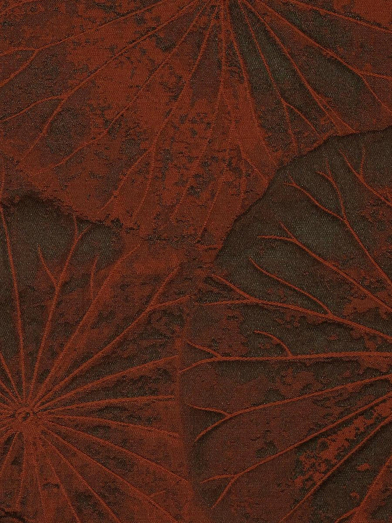 Old World Weavers Lotus Burnt Orange Fabric