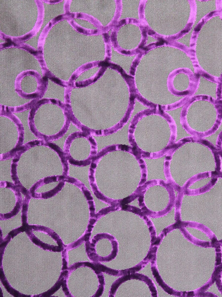 Old World Weavers Velluto Cerchio Violet Fabric