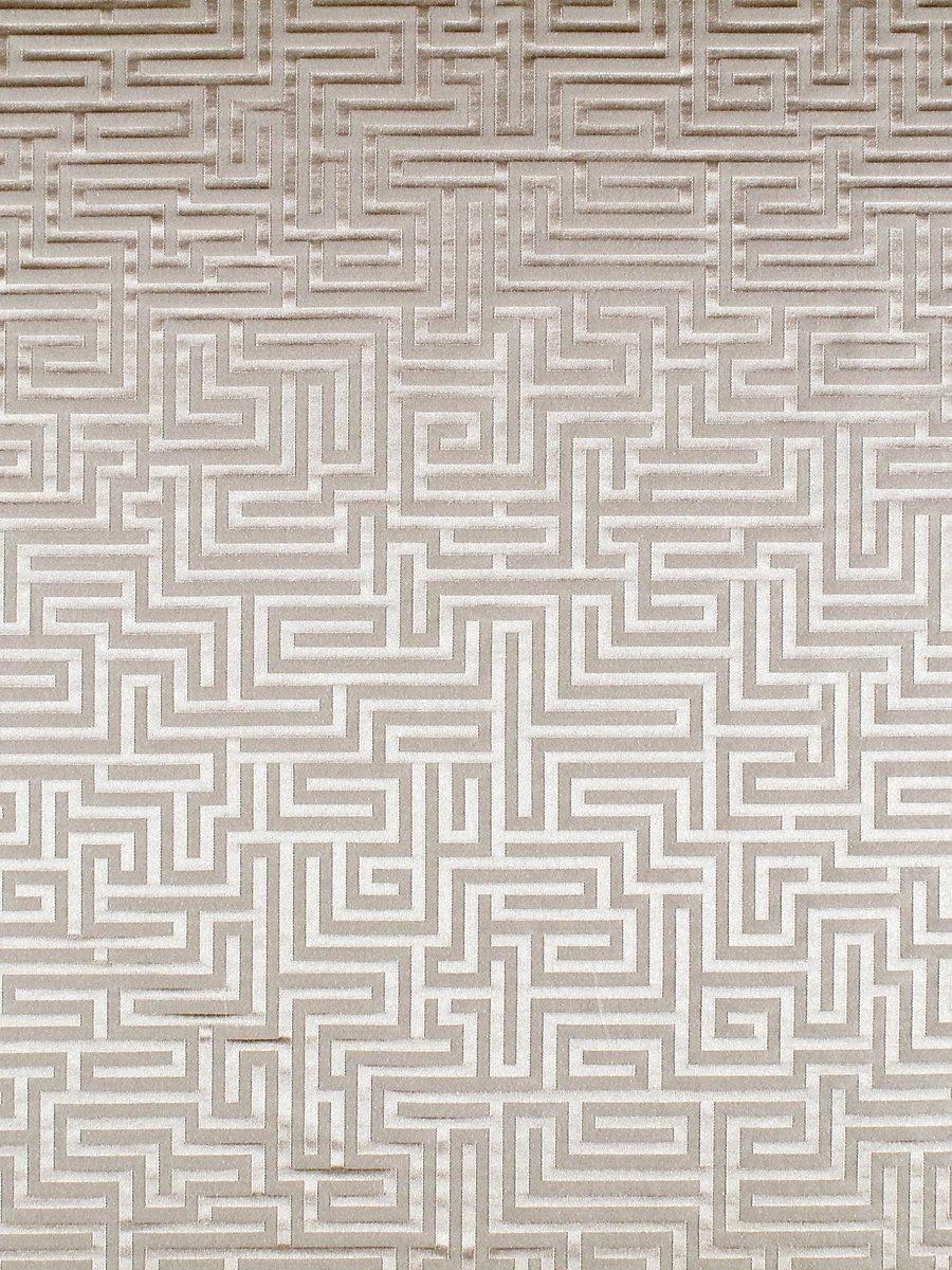 Scalamandre Piazza Navona Labryinth Almond Fabric