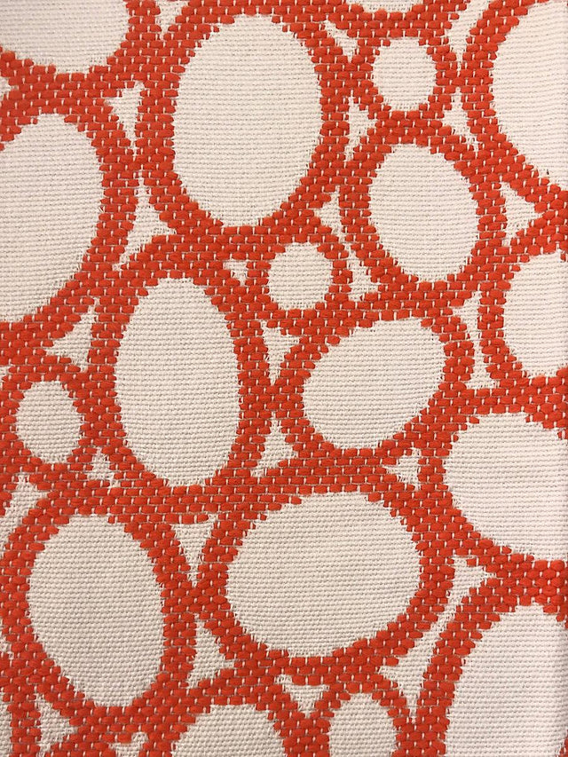 Scalamandre Madagascar Ovals Fr Tangerine Fabric