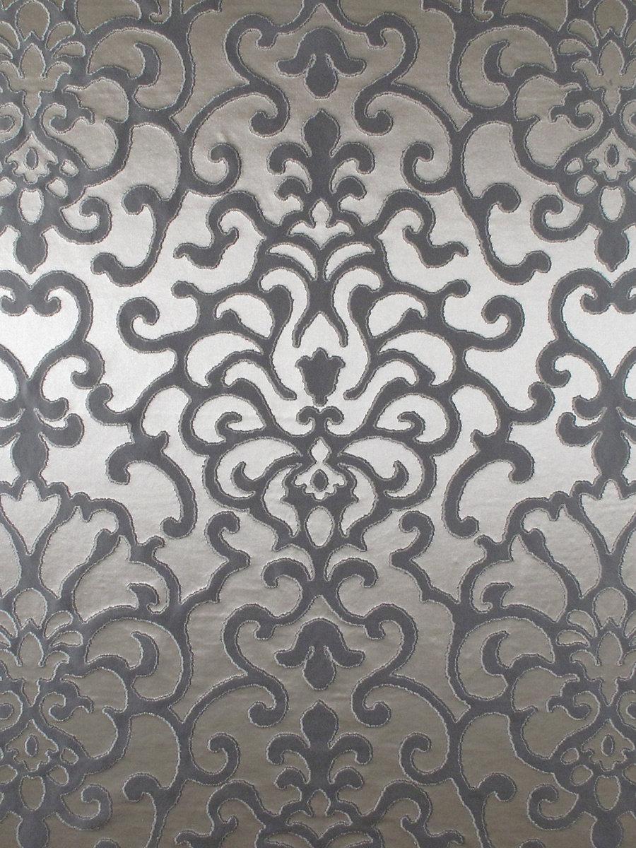 Scalamandre Galleria Colonna Damasco Grey Fabric