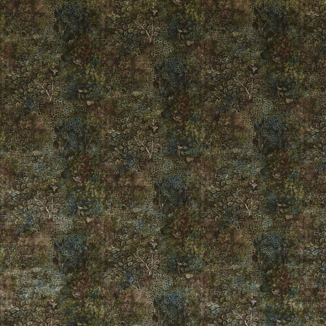 G P & J Baker PERSIAN GARDEN VELVET TEAL/SPICE Fabric